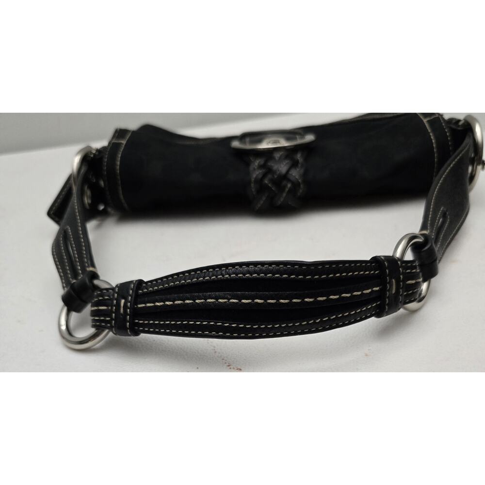 COACH Y2k Vintage Black Jacquard Soho Shoulder Top Handle Handbag 6280 EUC - Picture 14 of 14